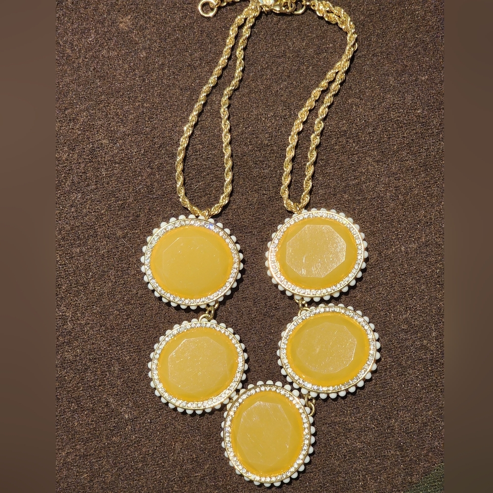 Banana Republic Chunky Yellow Statement Necklace
